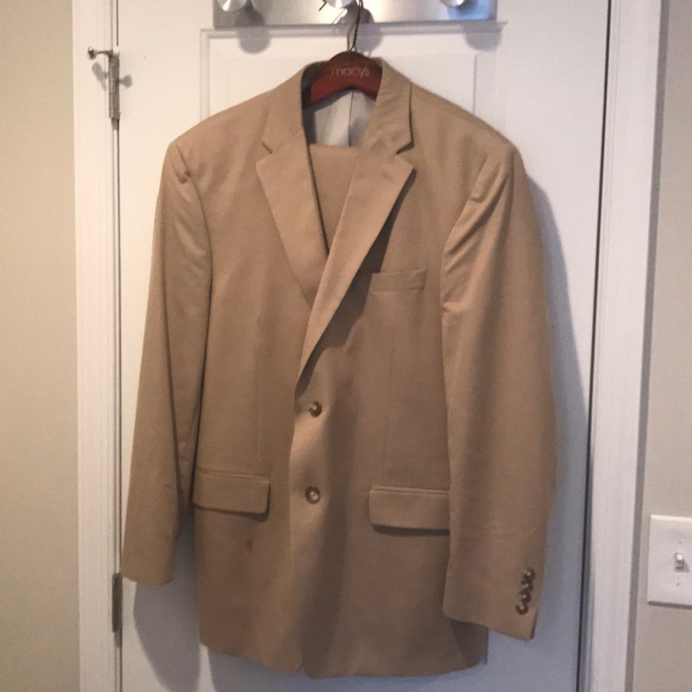 Jos A Bank Tan Suit